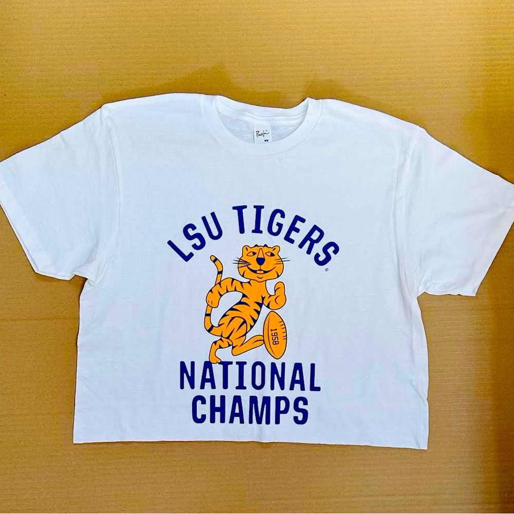 COPY - LSU Tiger Crop Top